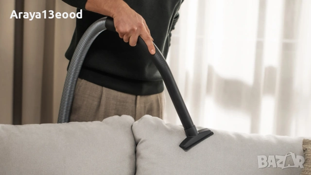 Прахосмукачка с торбичка Siemens Synchropower VS06WH1T, 850 W, бяла, снимка 12 - Прахосмукачки - 53856014