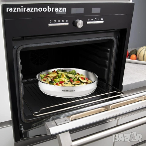 Комплект за готвене Arthur Martin 10 части, с подвижна дръжка Inox 18/10