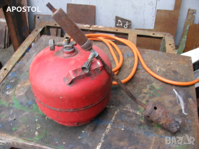 Газова бутилка с горелка - използвана, комплект