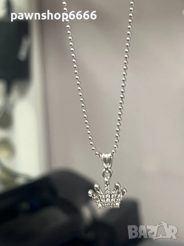 Сребърно синджирче с висулка 925, снимка 6 - Колиета, медальони, синджири - 52322168