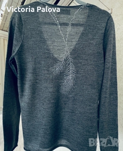 Модна къща ZADIG & VOLTAIRE - ексклузивна колекция блуза с кристали , снимка 10 - Блузи с дълъг ръкав и пуловери - 53368744