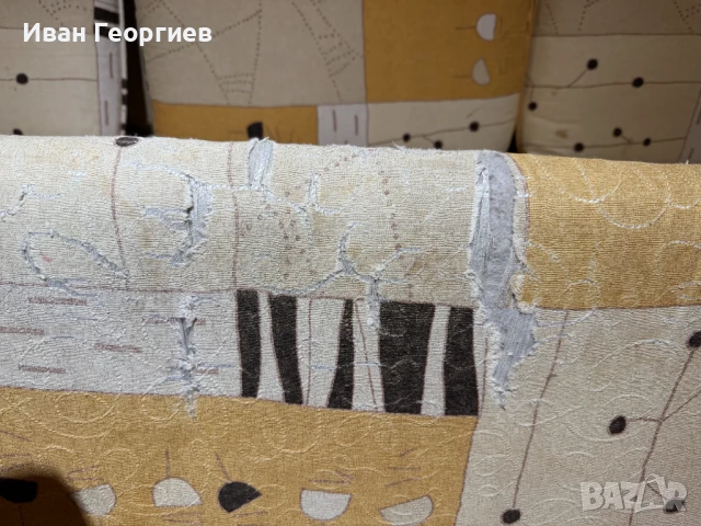 Диван тройка  200см  и две табуретки , снимка 7 - Дивани и мека мебел - 51411665