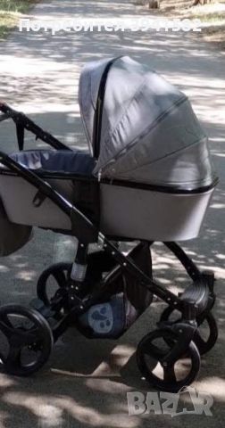 LORELLI CLASSIC Комбинирана количка 2в1 RIMINI GREY TRIANGLES, снимка 2 - Детски колички - 45760853