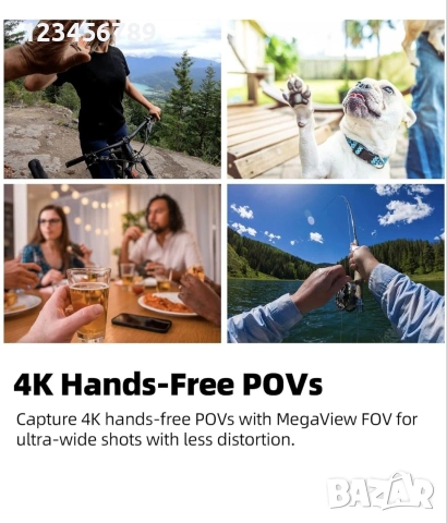 Екшън камера sports camera H265 UHD pro 4K, снимка 4 - Камери - 53190198