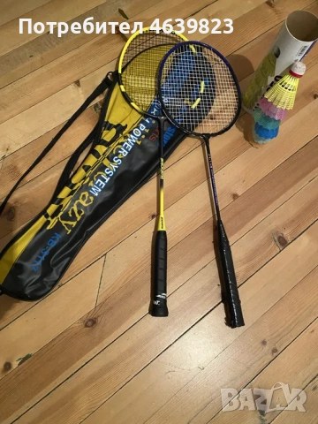 Ракети за бадминтон+пера , снимка 3 - Тенис - 52265684