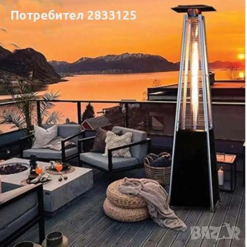 Газов отоплител-чадър 13 kW, 227 см – външен газов отоплител с калъф и защити + маймунка , готов за , снимка 8 - Отоплителни печки - 53650851