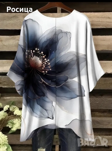 Дамски блузон туника размер 3ХЛ дължина до 90 см ново , снимка 2 - Туники - 51839943