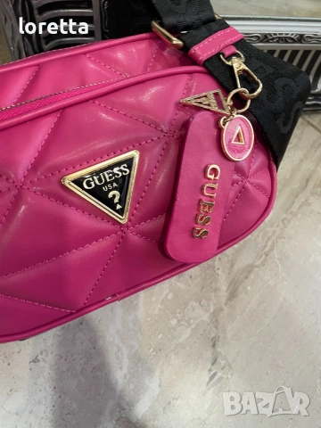 Чанта guess в розово , снимка 5 - Чанти - 54259691