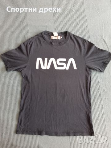 Памучна тениска NASA от H&M (S), снимка 1 - Тениски - 46226688