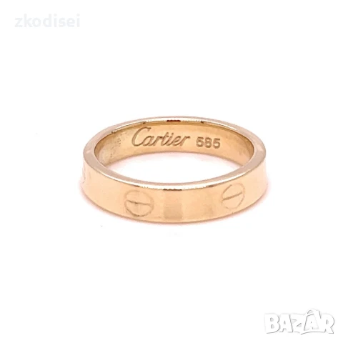 Златен дамски пръстен Cartier 1,20гр. размер:50 14кр. проба:585 модел:33718-5, снимка 1