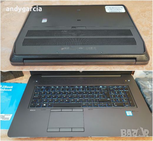 HP ZBook 17 G4/DreamColor 4K/Core i7-7820HQ/64GB RAM/NVidia Quadro P5000 16GB/256GB SSD + 1500GB HDD, снимка 9 - Лаптопи за работа - 45638059