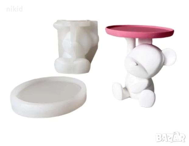 3D Мече с поднос поставка табла основа силиконов молд форма смола фондан шоколад гипс