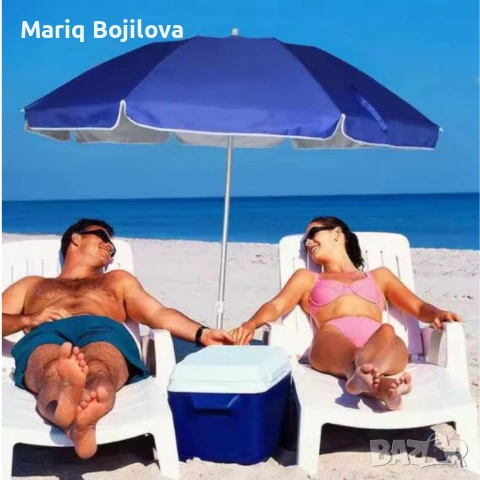 Плажен чадър Muhler с UV защита, размери 180 x 205 см.