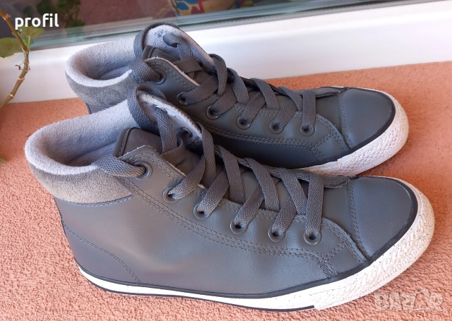 Дамски/юношески Converse кожени кецове №37, снимка 5 - Кецове - 54277632