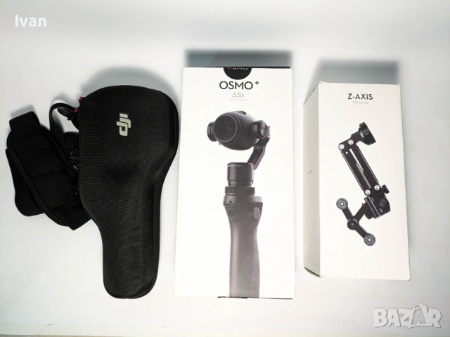 DJI OSMO+ PLUS Ръчна 4K 12MP стабилизираща камера + Z-AXIS монтажно рамо гимбал, снимка 9 - Камери - 53587453