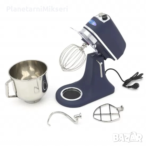 Планетарен миксер 6,5 L – стоманено син мат, снимка 4 - Обзавеждане на кухня - 52704379