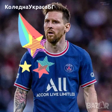 Мessi ПСЖ детски спортен комплект с шорти и Зимна шапка