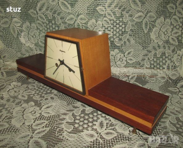 Настолен, каминен часовник Dugena, механичен, снимка 5 - Антикварни и старинни предмети - 45843637