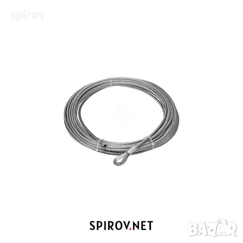 Стоманено въже за лебедка 28 метра 9.5mm 6.12 тона (13500lbs)