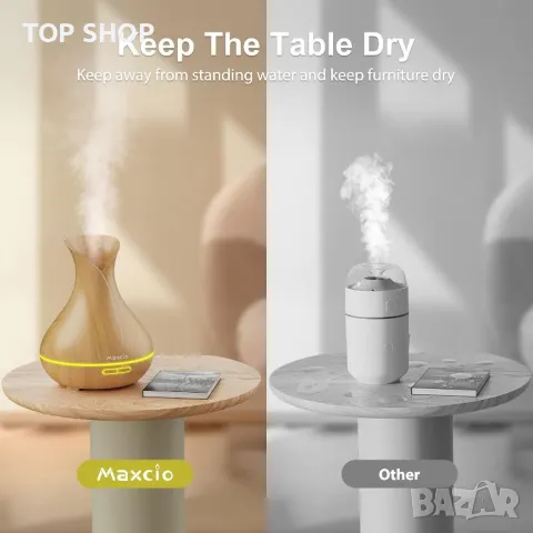 Смарт овлажнител - арома дифузер- Maxcio Smart Aromatherapy Scented Oil Diffusers, снимка 3 - Овлажнители и пречистватели за въздух - 48670259