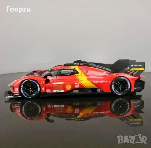 Модел Ferrari 499P Le Man Ферари Бураго количка 1:24, снимка 3 - Коли, камиони, мотори, писти - 46722042