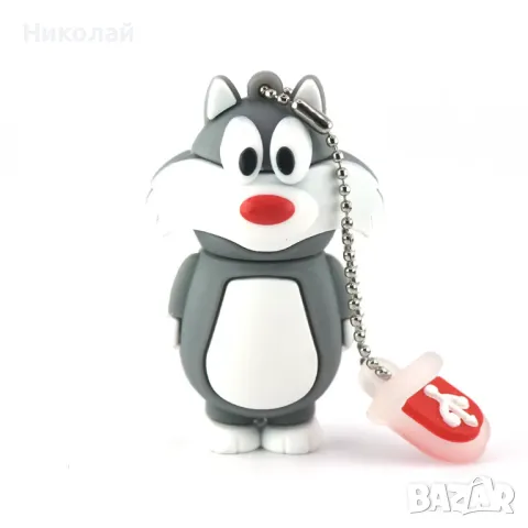 Флашка 32 гб Сива котка , USB малко коте котешка лапа , котенце, снимка 2 - USB Flash памети - 47924420