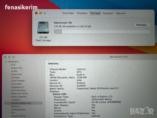 13.3' Retina Core i7 Apple MacBook Pro Mid 2014 16GB RAM/256GB SSD/Бат 6ч, снимка 8 - Лаптопи за работа - 53132332