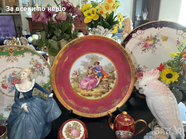 Bavaria Germany  “Kuba Porzellan” Fragonard- абсолютно великолепно плато Код P2249, снимка 4 - Колекции - 54241551