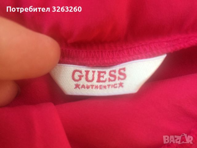 guess оригинален дамски сатенен топ с дантела , снимка 4 - Потници - 46409793