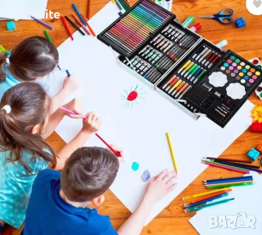 Луксозни големи комплеки за момче и момиче със 155 бр. рисуване и оцветяване с метална рамка и закоп, снимка 7 - Рисуване и оцветяване - 51344269