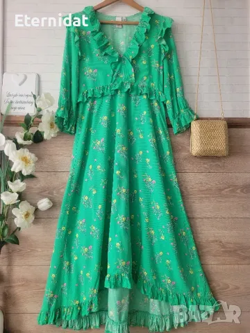 Зелена рокля YAS 