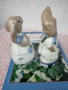 Royal Dux Czechoslovakia двойка винтидж фигурки на зайчета, снимка 5