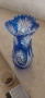 кристала ваза в синьо , снимка 2