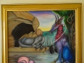 Авторска картина "Дракон Сефора" масло подпис 1990 г, снимка 4