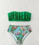 Дамски бански костюм от две части в свежи летни цветове, р-р L, снимка 1 - Бански костюми - 45658761