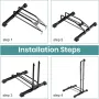 Favoto Bike Rack Stand Floor - Вертикална стойка за велосипеди, за велосипеди 20-29 инча, черна, снимка 5