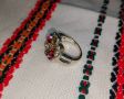 Дамски пръстен с цветни циркони, снимка 4
