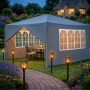 Просторна градинска шатра - стабилна конструкция и водоустойчива рамка, снимка 3