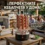 Електрическа скара за барбекю с 6 вертикални шиша – 1000W, автоматично въртене, без дим, снимка 5
