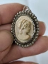 Стар сребърен медальон с камея, снимка 2