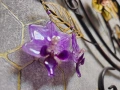 "Purple Orchid" Тези изящни обеци съдържат истинска мини орхидея в красиви розово-лилави нюанси, снимка 8