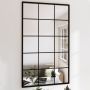 Огледало за стена, черно, 100х60 см, метал, снимка 2