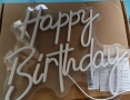 Неонов надпис Честит Рожден Ден, USB захранван, димируем LED – Топло бяло 40 x 33см / Happy Birthday, снимка 2