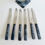 Комплект от шест ножчета за закуска с пластмасова стойка., снимка 4