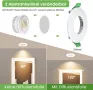 НОВИ! LED лунички за вграждане 6W, димируеми, 3 цвята, 6 бр/к-кт, снимка 6