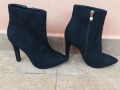 Елегантни нови черни велурени боти, номер 36, снимка 1