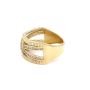 Златен дамски пръстен 3,81гр. размер:57 14кр. проба:585 модел:23071-4, снимка 2