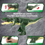 Забавна играчка динозавър T-REX, с копче за движение и звук, снимка 3