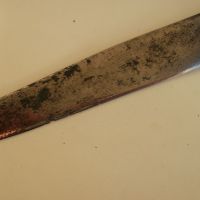 Български стар нож с надпис на него, снимка 3 - Ножове - 45483674