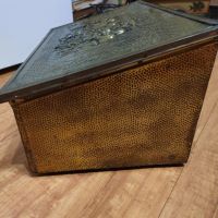 Дървена кутия с меден обков., снимка 5 - Антикварни и старинни предмети - 45751945